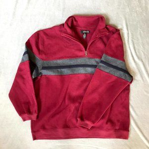 Winner's red fleece with grey stripe, XL